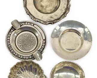5 Small Sterling Silver Trays