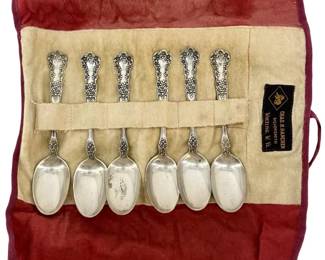 Chas Hancher 6pc Sterling Silver Spoons