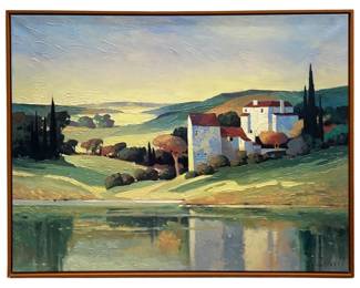 Max Hayslette “Le Chateau sur Rhône" Giclee