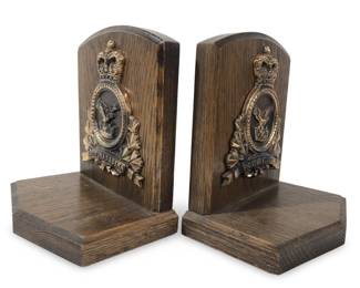 Vintage Wood Fraternity Eagle Bookends