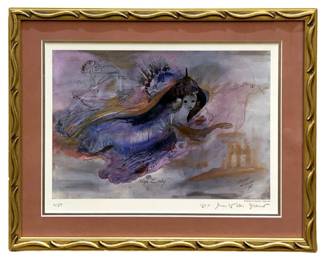 Signed Ri Meuser von Escher “Taiga Lady" Litho