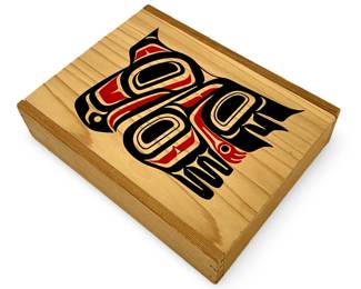 Steven C Evans Northwest Coast Style Hawk Box