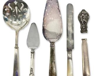 6pc Silver Handled Utensils