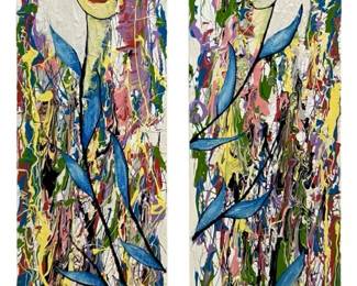 Domingo Domingo Split Portrait Acrylic on Canvas