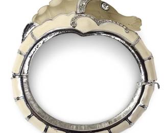 Kenneth Lane Enameled Lucite Seahorse Bracelet