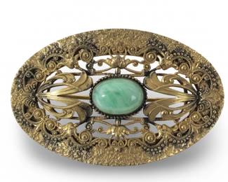 Astounding Art Nouveau Gemstone Brooch