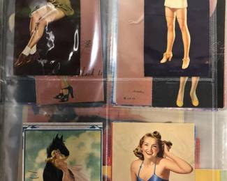 Large Assortment Of Vintage Postcard Pinups