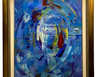 Domingo Domingo “Never Alone" Cubist Mixed Media