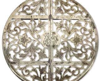 Large Wise & Son Sterling Silver Trivet