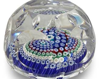 Whitefriars Millefiori Crystal Paperweight