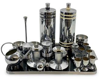 26pc Chase Chrome Barware Set