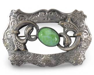 Breathtaking Art Nouveau Gemstone Brooch