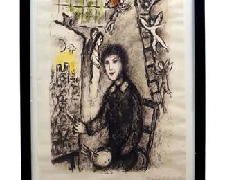 Marc Chagall “Le Peintre devant le Tableau" Litho
