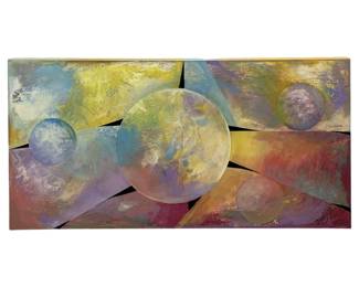 Domingo Domingo Pastel Cubist Acrylic on Canvas