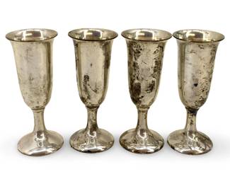 4pc Sterling Silver Goblets