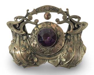 Vintage Art Deco Gemstone Brooch