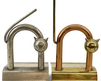 Art Deco Walter Von Nessen Chase Cat Door Stops