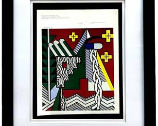 Signed Roy Lichtenstein Serigraph