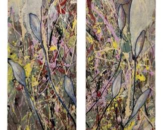 Doming Domingo Abstract Acrylic on Canvases