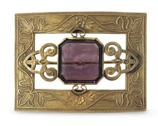 Fantastic Art Deco Gemstone Brooch