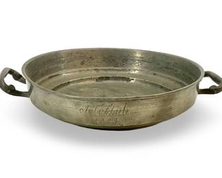 1823 Hallmarked 1708 Inscribed Pewter Dish