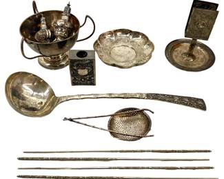 12pc. Chinese Export Silver Collection
