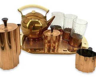 7pc Chase Copper Tea Set