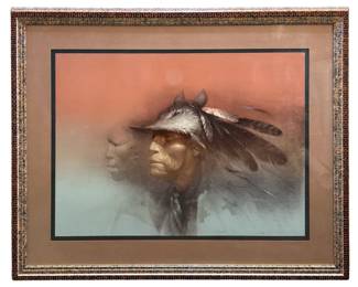 Signed Clifford Beck “Moon Dancer" Lithograph