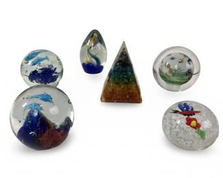 Collection Of (6) Unique Paperweights
