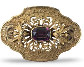Charming Art Deco Amethyst Brooch