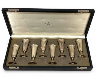8pc Georg Jensen Randahl Sterling Silver Cordials