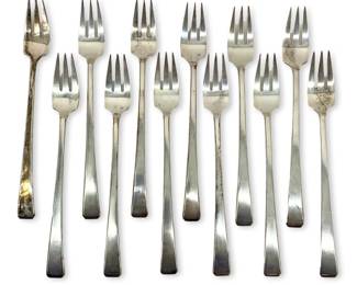 12pc Towle Sterling Silver Cocktail Forks