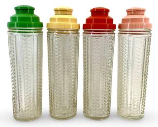 4pc Medco Art Deco Skyscraper Cocktail Shakers