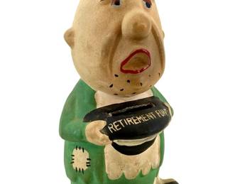 Vintage Retirement Fund Beggar Coin Bank