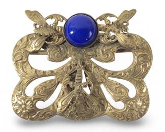 Impeccable Art Deco Gemstone Brooch