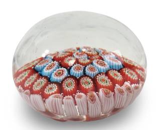 Remarkable Murano Millefiori Glass Paperweight