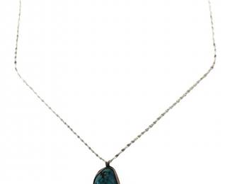 Beautiful Sterling Silver & Turquoise Necklace