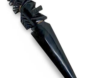 Hand Carved Black Native American Dagger