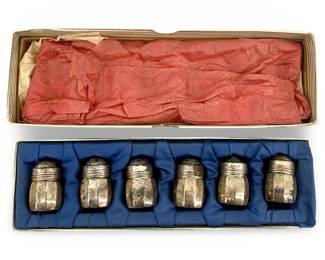 6pc Sterling Silver Salt and Pepper Shakers