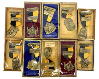 10pc V.H. Blackinton Gun Club Association Medals