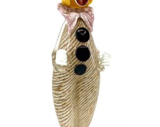 Genuine Venetian Murano Art Glass Clown Sculpture