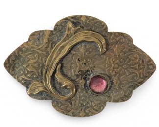 Vintage Art Nouveau Gemstone Brooch