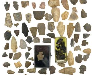 Native American Assorted Arrowhead Collection