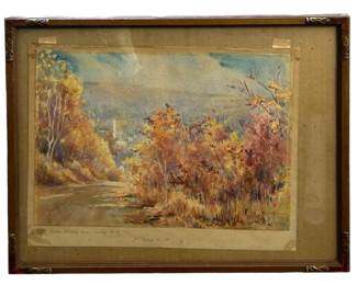 Signed Mary Clare Sherwood Watercolor Painting