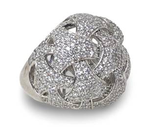 Sterling Crossing Weaving Dome Designer Ring