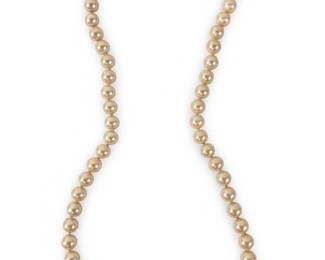 Beautiful 14K White Gold Clasp Pearl Necklace