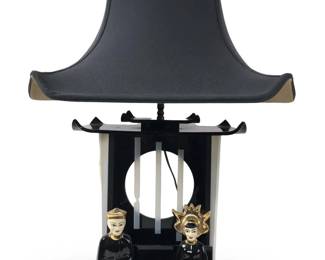 Exceptional Art Deco Moss Figural Table Lamp