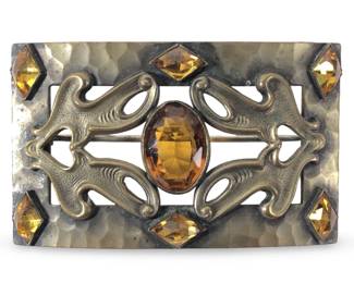 Delightful Art Nouveau Gemstone Brooch