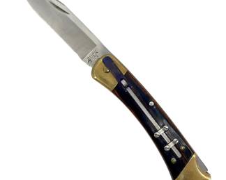 Buck 110 Wood/Brass Handle Folding Hunter Knife