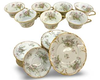 22pc Theodore Haviland Limoges France Tea Set